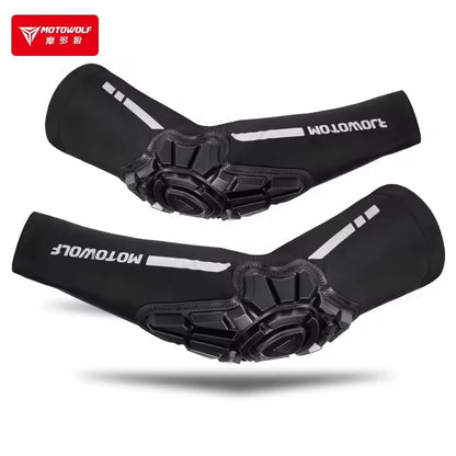 MOTOWOLF Summer Motorcycle Elbow Pads - MTB Cycling Motocross Protection for BMX DH ATV