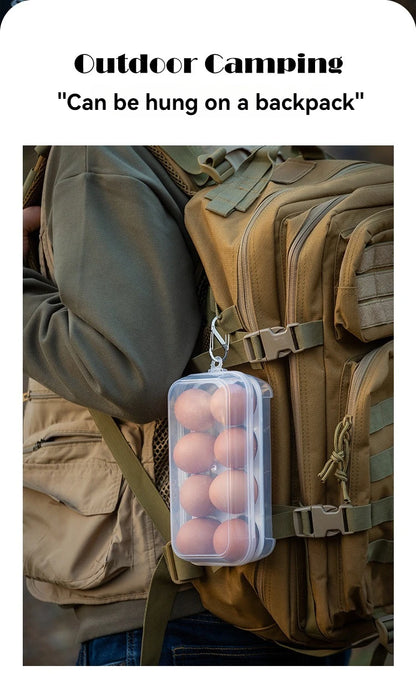 Portable Camping Egg Storage Container - Shockproof Outdoor Egg Carrier Box with Shatterproof Protection for Travel and Home