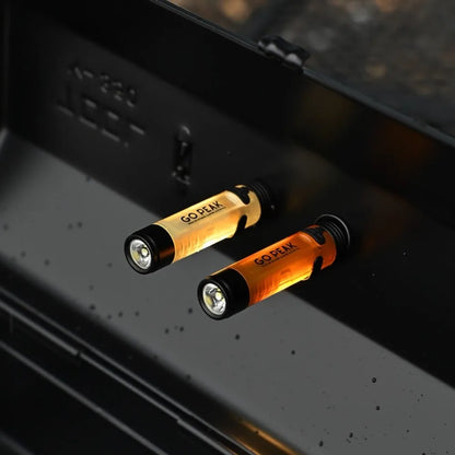 USB Rechargeable LED Mini Flashlight - Gopeak Pocket Keychain Torch with 5050 Chip, Long Endurance for Outdoor Hiking Camping Emergency Trail