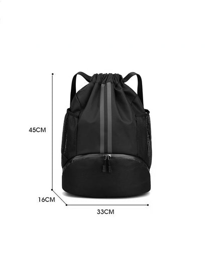 Dry-Wet Separation Sports Backpack - Basketball Swimming Training Bag with Drawstring - Women's Fitness Storage Bag