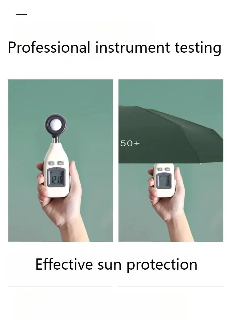 Mini Pocket Umbrella - Compact Folding Rain & Sun Parasol with UV Protection (Capsule Design)