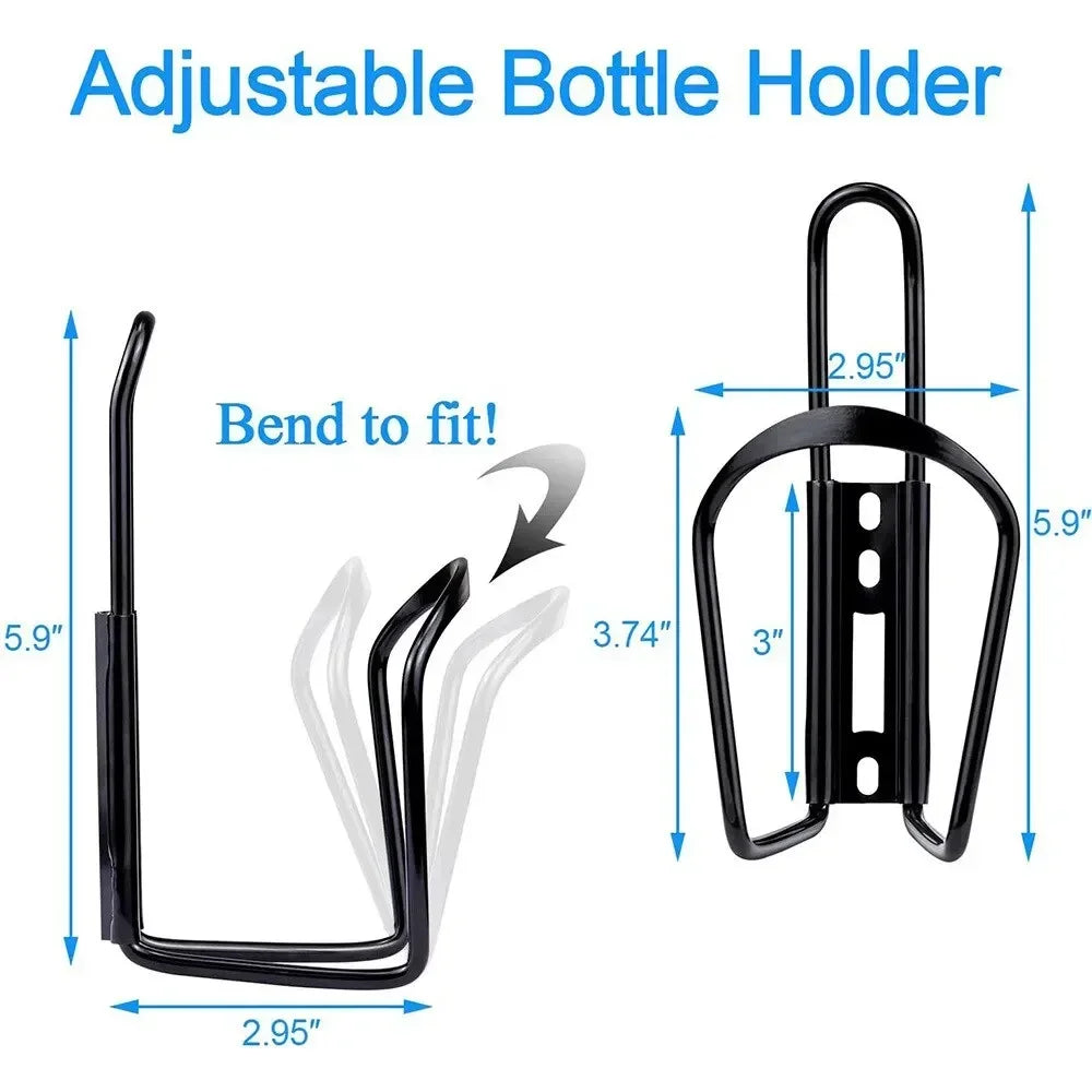 Aluminum Alloy Bicycle Bottle Holder - Lightweight Foldable Cage Mount for Mountain, Road & Folding Bikes - Universal Fit