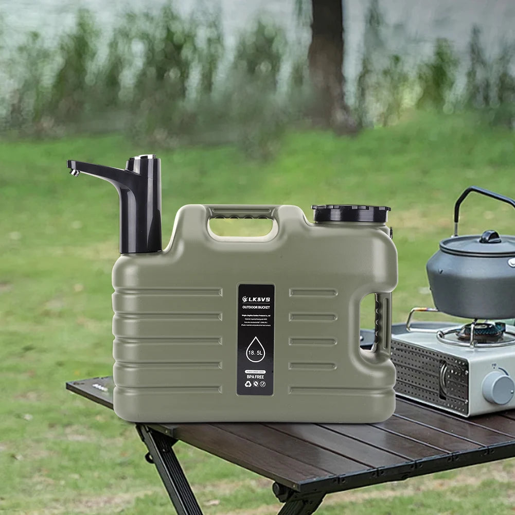 Portable Water Container with Electric Pump - 11L/12L Camping Water Dispenser for Outdoor Use