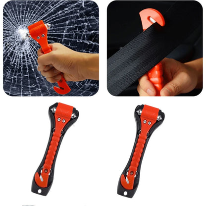 2-in-1 Emergency Car Safety Hammer & Seatbelt Cutter - Window Breaker & Life-Saving Rescue Tool