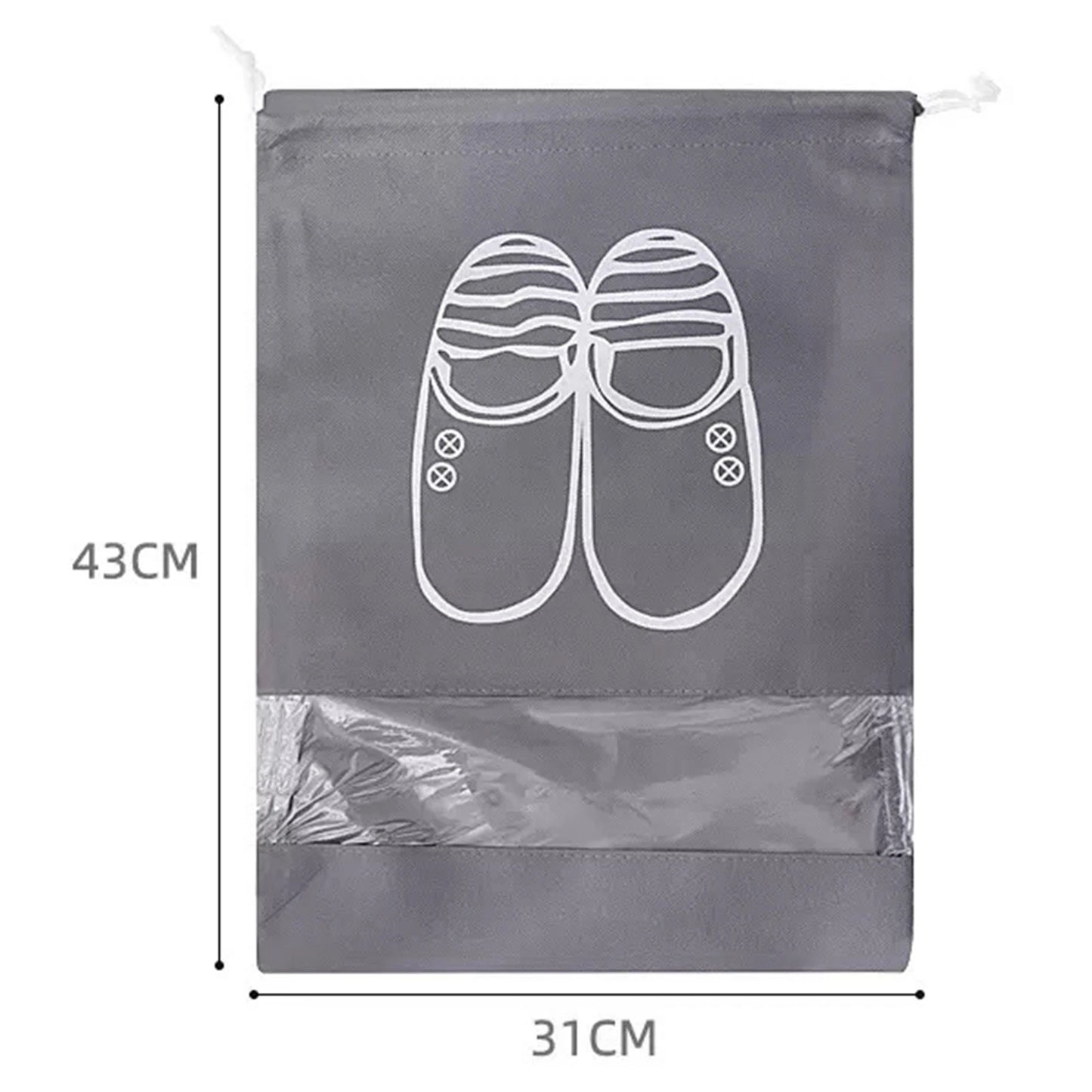 Waterproof Nylon Drawstring Storage Bag - Multi-Purpose Travel & Sports Organizer Pouch