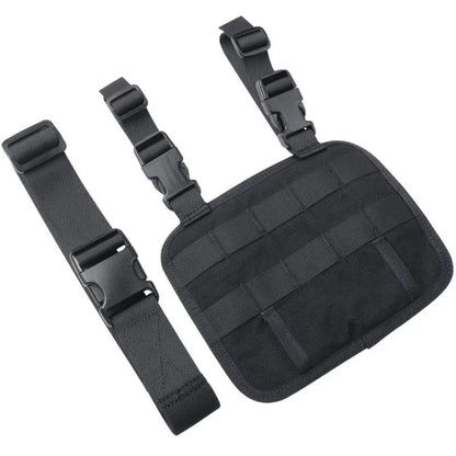 MOLLE Tactical Drop Leg Platform - Adjustable Thigh Panel with Pouch Attachment System