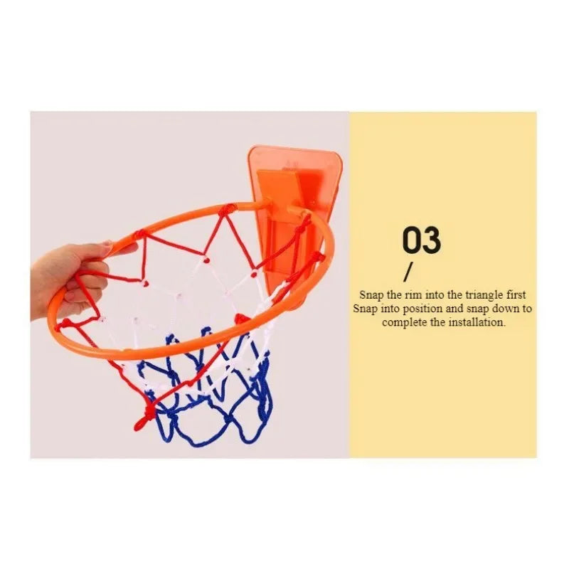Wall-Mounted Foldable Basketball Hoop - Indoor Training System for Kids