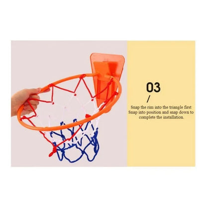 Wall-Mounted Foldable Basketball Hoop - Indoor Training System for Kids