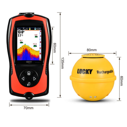 Wireless Fish Finder - Rechargeable Sonar Sensor 45M Depth for Portable Fishing