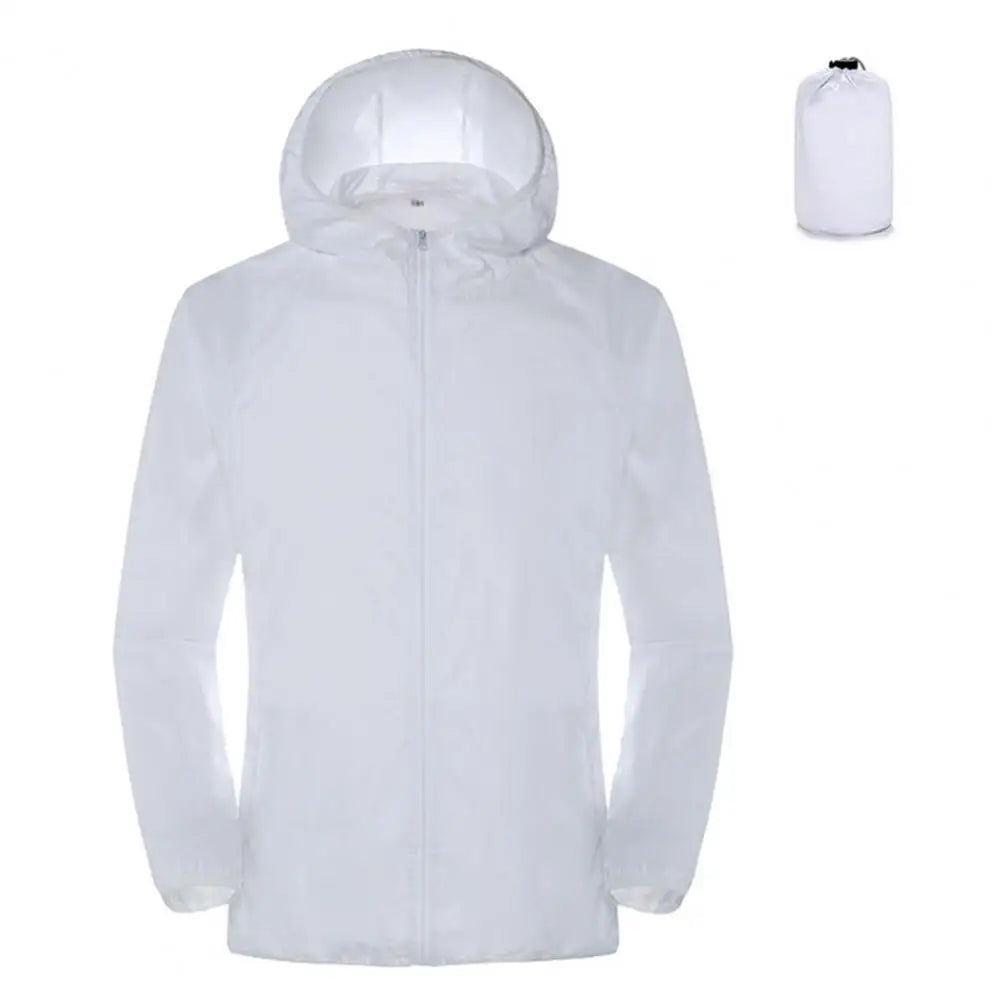 Ultra-Light Waterproof Sun Protection Jacket - Portable Foldable Hooded Windbreaker with UV Protection for Camping & Hiking
