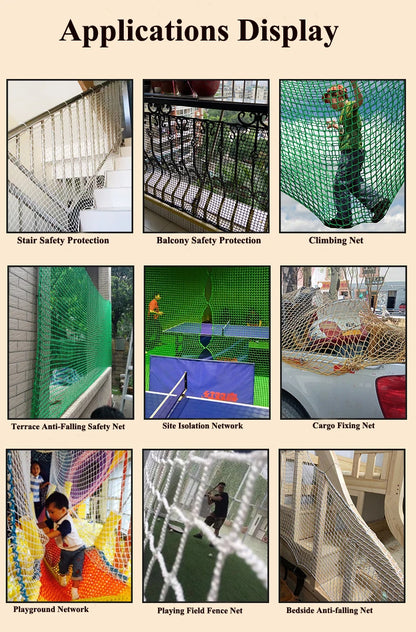 Heavy Duty Sports Practice Barrier Net - Multi-Purpose Nylon Safety Net for Golf, Soccer, Baseball & Balcony Protection