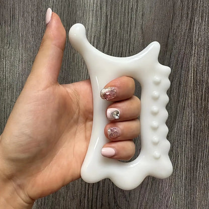 Handheld Ergonomic Gua Sha Massage Tool - Versatile Non-Ceramic Face & Body Beauty Relaxation Board
