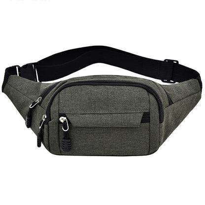 Men's Waterproof Canvas Crossbody Bag - Korean Style Outdoor Sports Waist Pack with Multiple Carry Options