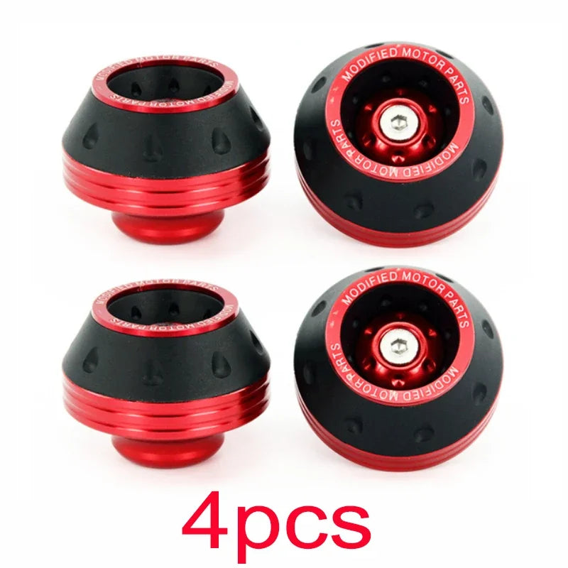 Motorcycle Front Fork Crash Protectors - 2/4Pcs Universal Alloy Wheel Protection Slider Cups for Motocross