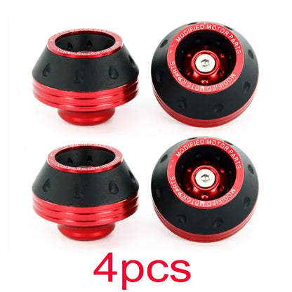 Motorcycle Front Fork Crash Protectors - 2/4Pcs Universal Alloy Wheel Protection Slider Cups for Motocross