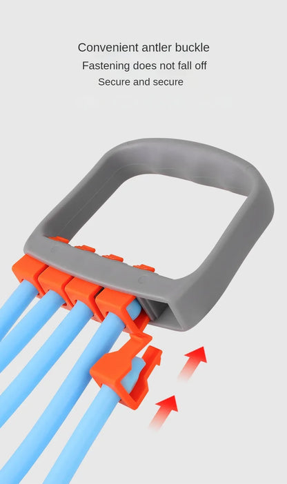 5-Band Chest Expander – Removable Resistance Bands for Pilates, Push-Ups & Full-Body Muscle Training