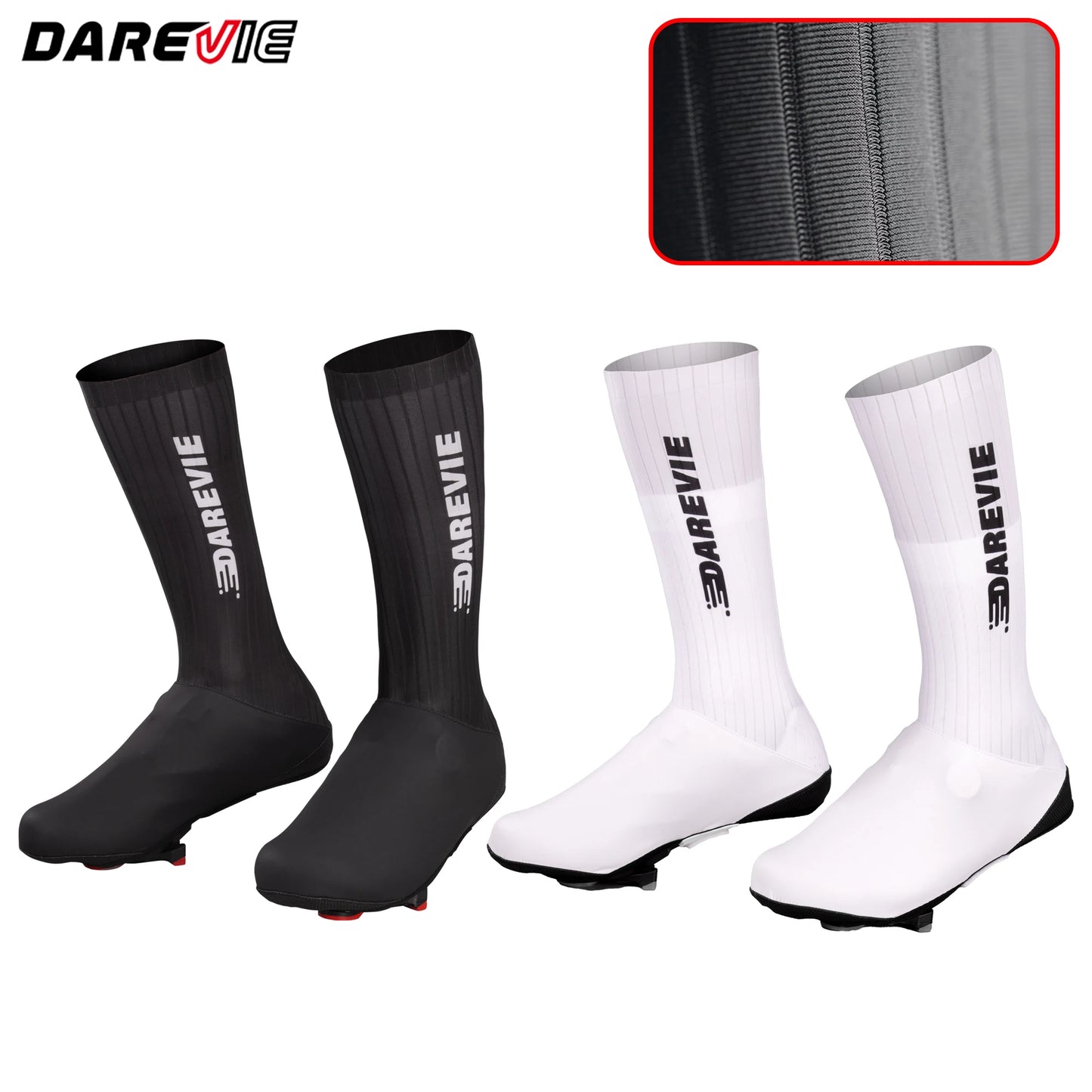 Aero Striped Cycling Shoe Covers - Waterproof Windproof Anti-Slip Overshoes for Road & MTB Bikes