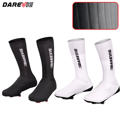 Aero Striped Cycling Shoe Covers - Waterproof Windproof Anti-Slip Overshoes for Road & MTB Bikes