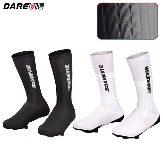 Aero Striped Cycling Shoe Covers - Waterproof Windproof Anti-Slip Overshoes for Road & MTB Bikes