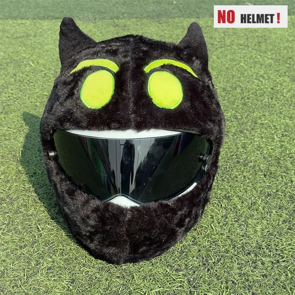 Cartoon Plush Animal Motorcycle Helmet Cover - Fabric Protection Accessory