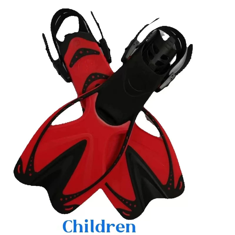 Kids Silicone Swimming Fins - Training Flippers for Pool & Snorkeling (Ages 6-14)