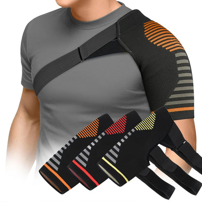 Compression Shoulder Brace - Adjustable Support for Rotator Cuff, Tendonitis, Dislocation & Shoulder Injuries (Men & Women)