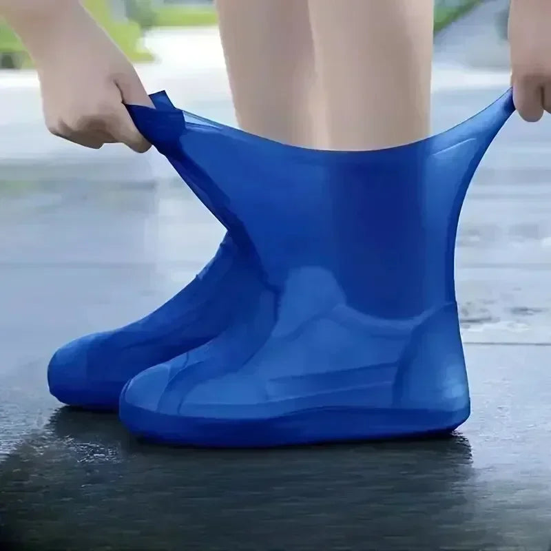 Silicone Waterproof Shoe Covers - Reusable Non-Slip Thick Wear-Resistant Rain Boot Protectors for Travel & Outdoor
