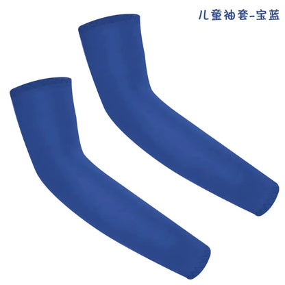 Kids UV Protection Arm Sleeves - Ice Silk Cooling Compression Sleeves for Boys & Girls Outdoor Sports (1 Pair)