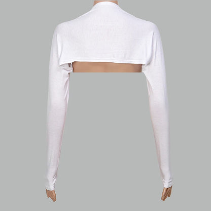 Muslim Jersey Arm Warmers - Cotton Modal Solid Color Oversleeve with Shoulder Coverage and Sun Protection