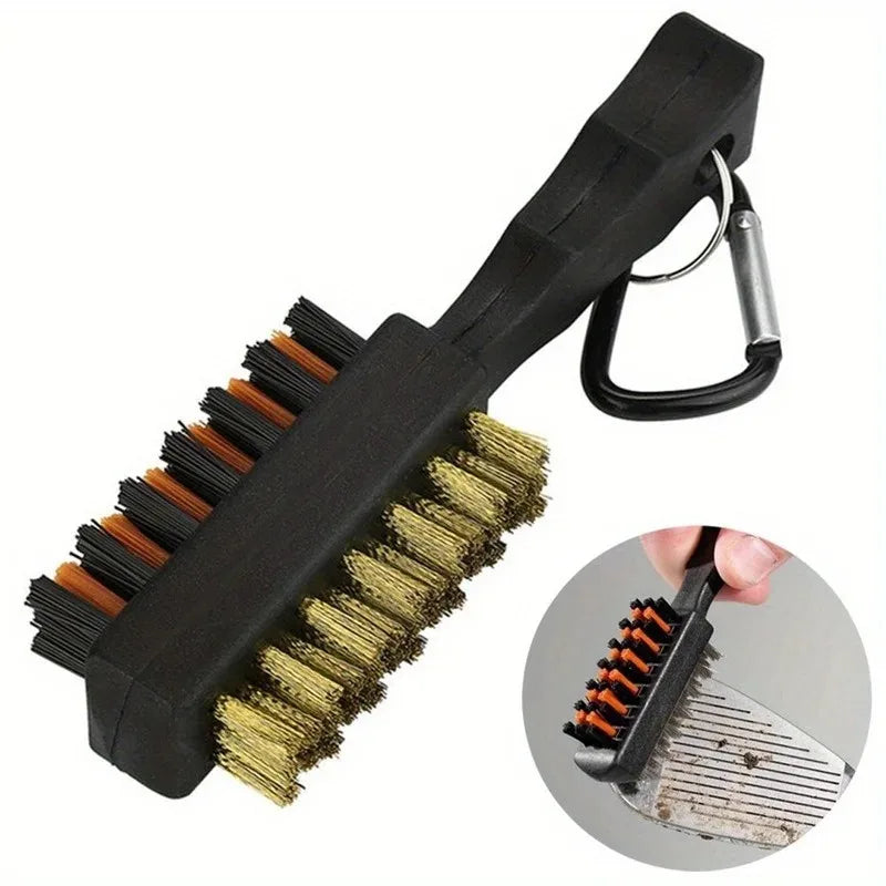 Golf Club Groove Cleaner Brush with Carabiner Clip