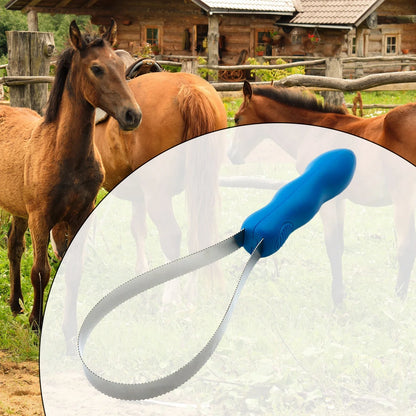 Non-Slip Equestrian Sweat Scraper - Multi-Purpose Grooming Comb for Horses, Cattle & Dogs