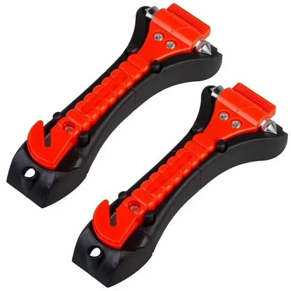 2-in-1 Emergency Car Safety Hammer & Seatbelt Cutter - Window Breaker & Life-Saving Rescue Tool