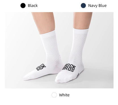 ROCKBROS High-Performance Cycling Socks - Breathable Shock-Absorbing Sport Socks with High Elastic Fabric for Outdoor Biking (1 Pair)