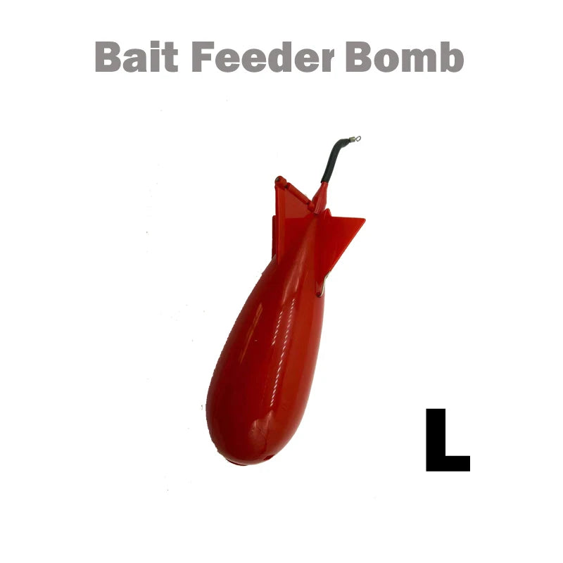 TOLU Rocket Feeder Set - Large & Small Spod Bomb Float Fishing Lure with Bait Holder - 2-Size Pellet Rocket Feeders for Precision Positioning