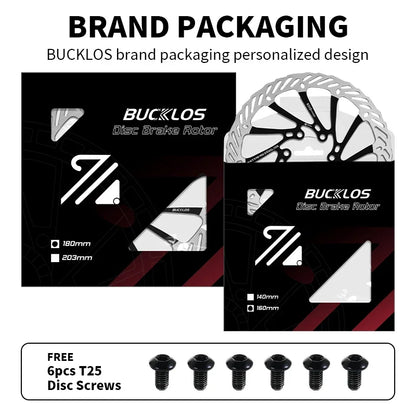 Ultralight Hydraulic Disc Brake Rotor 160/180/203mm - Mountain & Road Bike Compatible with Free Mounting Bolts