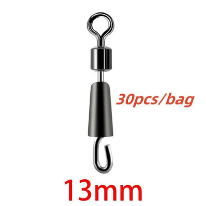Quick-Change Fishing Line Connector with Ball Bearing Swivels - 30/50 Pack