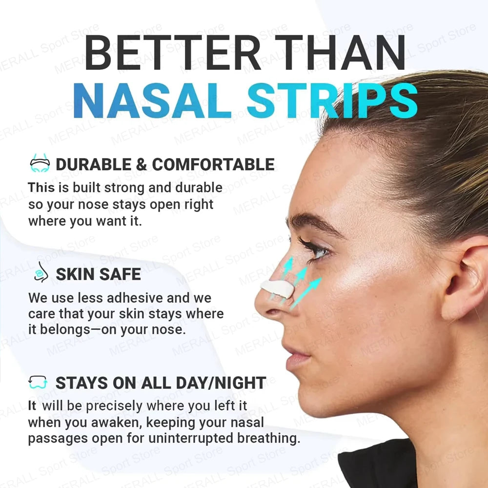 Magnetic Nasal Strips - Skin Safe Sport Breathing Aid Starter Kit for Enhanced Oxygen Intake and Snore Reduction
