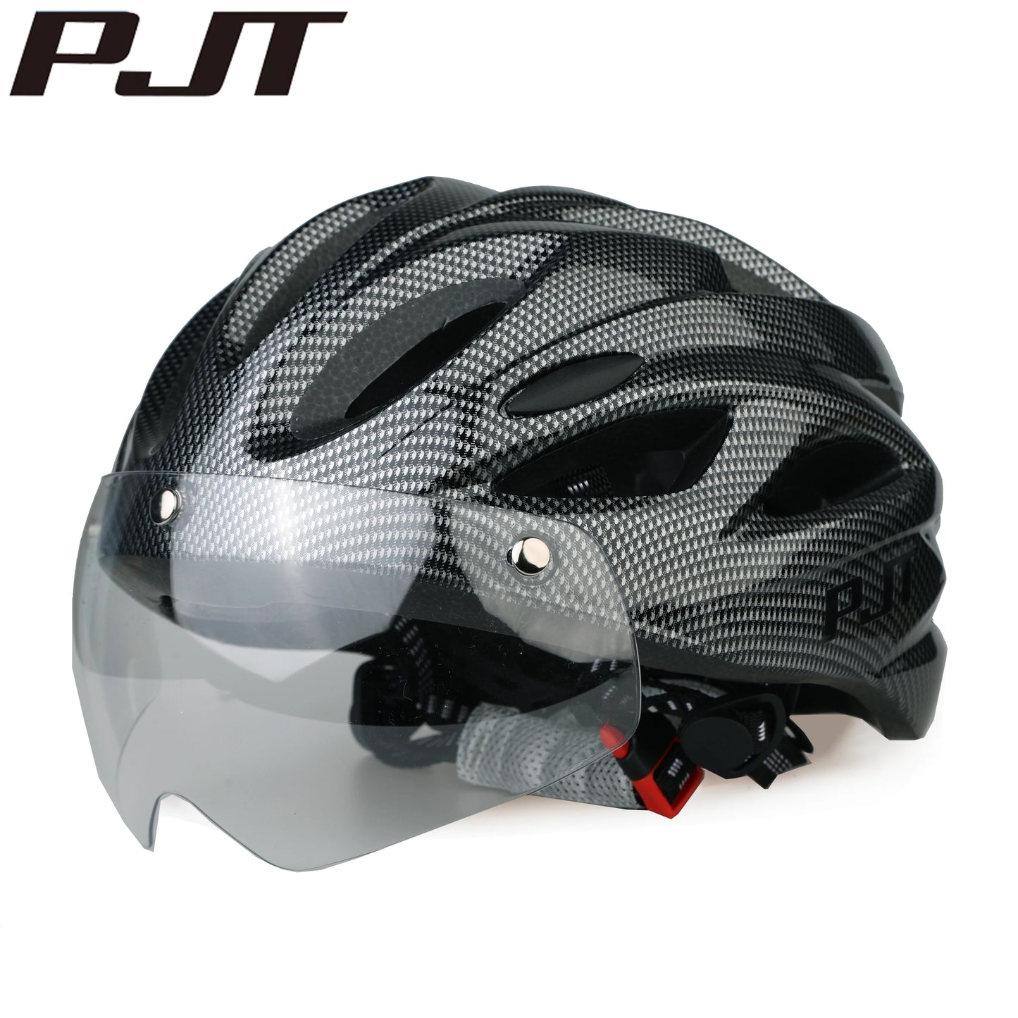PJT Ultra-Light Cycling Helmet with Magnetic Goggles - PC Shell & EPS Foam Construction, MTB Bike Helmet