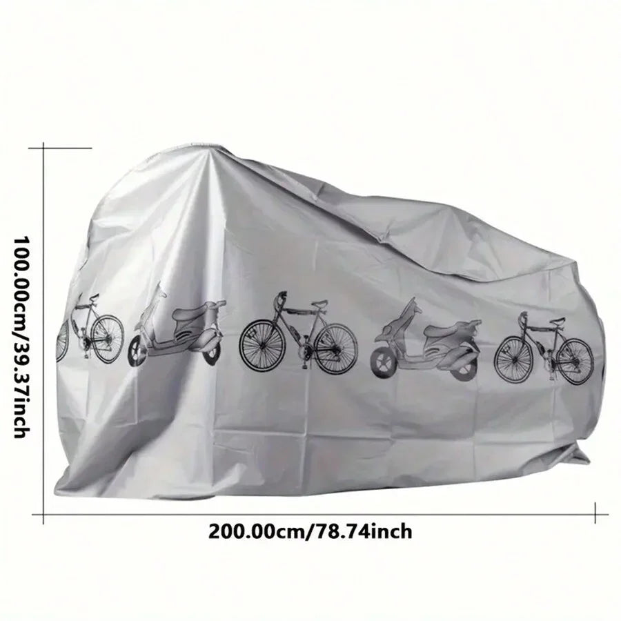 Waterproof Bicycle Cover - All-Weather Protection for Bikes & Motorcycles (200×100cm, UV & Rain Resistant)