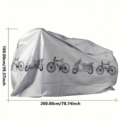 Waterproof Bicycle Cover - All-Weather Protection for Bikes & Motorcycles (200×100cm, UV & Rain Resistant)