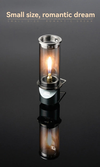 BRS-55 Windproof Gas Candle Lamp - Dreamlike Candlelight Tent Lighting for Outdoor Camping