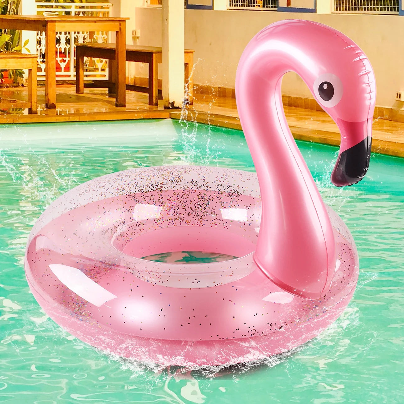 Premium Flamingo Pool Float - Inflatable Swimming Lounger for Pool & Beach