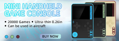 Portable Retro Handheld Game Console - 500 Classic Games - LCD Screen - Rechargeable - Gift for Kids & Adults