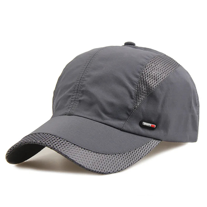 Quick-Dry Mesh Baseball Cap - Sports Running & Golf Hat - Breathable Snapback for Men & Women