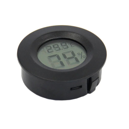 Digital Outdoor Thermometer Hygrometer - Electronic Round Display for Reptile Habitats, Camping & Sports Equipment