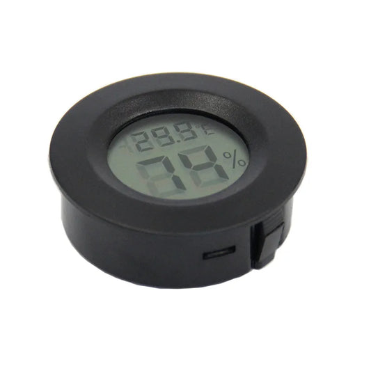 Digital Outdoor Thermometer Hygrometer - Electronic Round Display for Reptile Habitats, Camping & Sports Equipment
