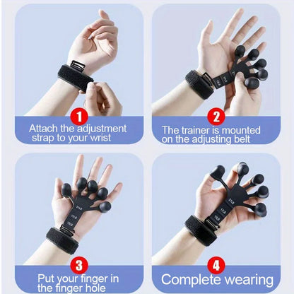 Adjustable Basketball Finger Trainer - 5-Finger Non-Slip Grip Strengthener for Ball Control & Dribbling