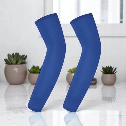 Children's Ice Silk Cooling Arm Sleeves - Quick-Dry UV Protection Cycling Arm Guards for Girls Outdoor Sports (1 Pair)