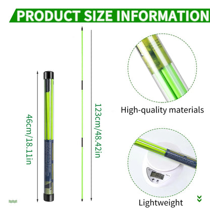 Golf Alignment Sticks 2-Pack - 48" Foldable Practice Rods for Portable Training