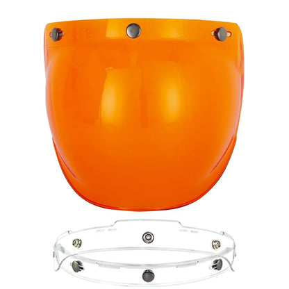 Retro Motorcycle Helmet Bubble Visor - Anti-Fog UV Protection HD Lens for Open Face Half Helmets